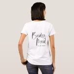 T-shirt Équipe mariée tribu Bridesmaid moderne bachelorett<br><div class="desc">Équipe mariée tribu,  Bridesmaid vêtements modernes de bachelorette. La typographie moderne de l'aquarelle Inky vous permettra d'être à la pointe de la tendance dans cette collection de coordination.</div>
