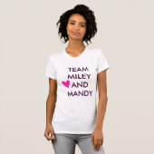 T-shirt Équipe Miley et coeur de Mandy (Devant entier)