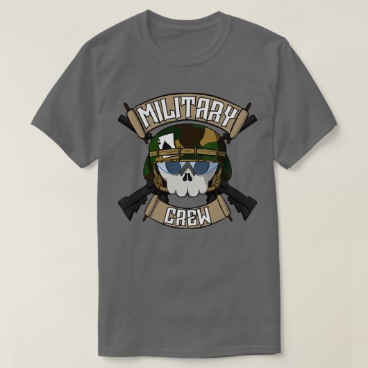 T-shirt Équipe militaire Jolly pirate (Design devant)