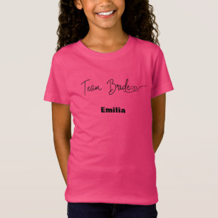 T-Shirt Équipe moderne mariée Pink Bridesmaid fête de la m