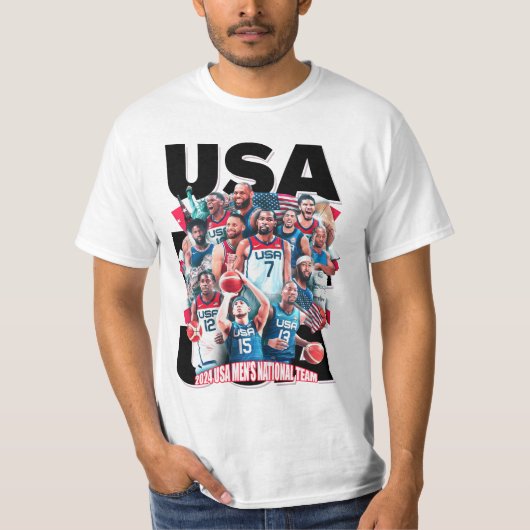 T-shirt Équipe nationale masculine des États-Unis 2024 T-s (Devant)