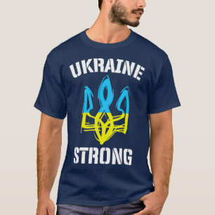 T-shirt Équipe Nationale Trident Ukrainienne Forte Ukrain