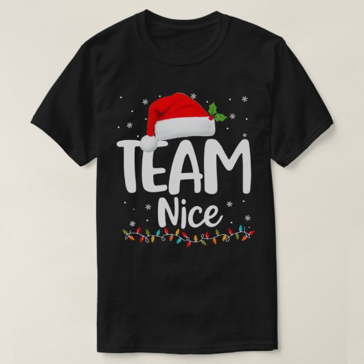 T-shirt Équipe Nice Chemise Funny Naughty Nice Père Noël N (Design devant)