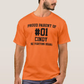 T-shirt Équipe noire de baseball orange (Devant)