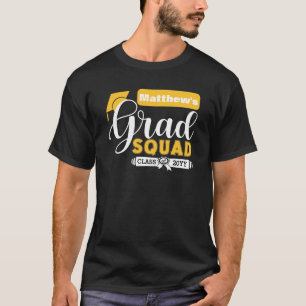 T-shirt Équipe noire masculine de texture blanche et jaun