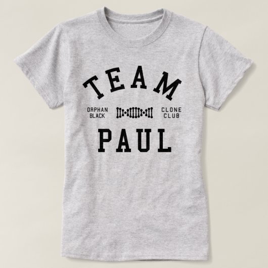 T-shirt Équipe noire orpheline Paul (Design devant)