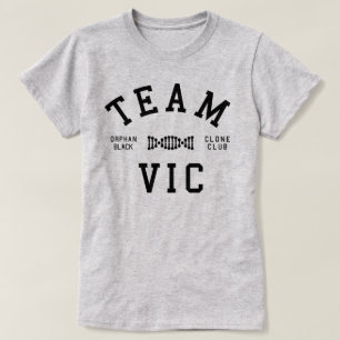 T-shirt Équipe noire orpheline Vic