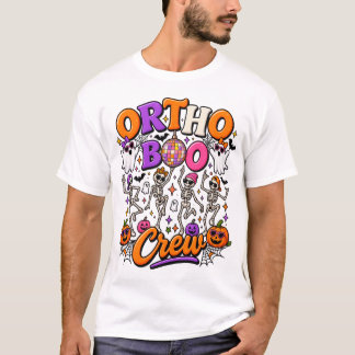 T-shirt Équipe Ortho Boo Drôle Halloween Squelette Médical