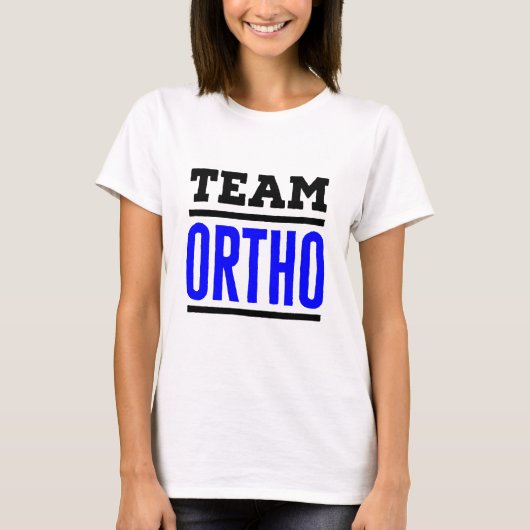 T-shirt Équipe Ortho Orthopédique Orthopédique Infirmière (Devant)