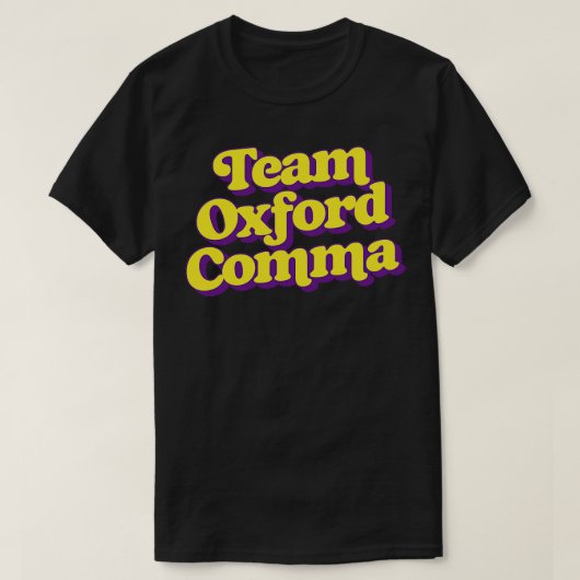 T-shirt Équipe Oxford Comma (Design devant)