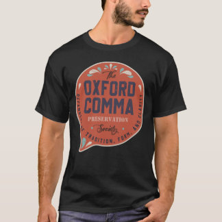 T-shirt Équipe Oxford Comma Preservation Society Oxford