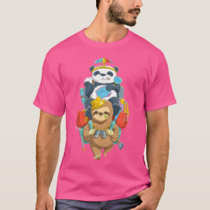T-shirt Équipe Panda Et Sloth Randonnée