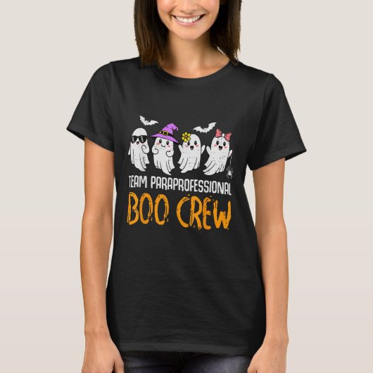 T-shirt Équipe Paraprofessionnelle Bow Crew Ghost Hallowee (Devant)