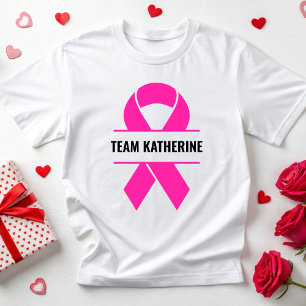 T-shirt Équipe personnalisée Cancer Sensibilisation au can