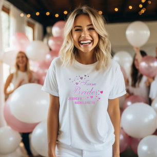 T-shirt Équipe personnalisée Cute Mariée Bachelorette Part