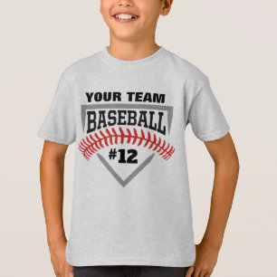 T-shirt Équipe Personnalisée De Baseball Les Enfants Jeten