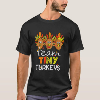 T-shirt Équipe Petits Dindons Infirmière Dindon Thanksgivi