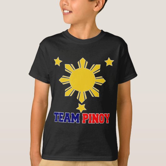 T-shirt Équipe Pinoy 3 étoiles et un Sun (Devant)
