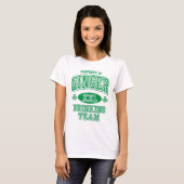 T-shirt Équipe potable irlandaise de gingembre (Devant entier)