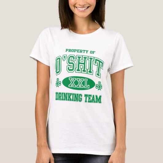 T-shirt Équipe potable irlandaise d'O'Shit (Devant)