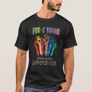 T-shirt Équipe Pré K Accepter les différences Autisme SPED