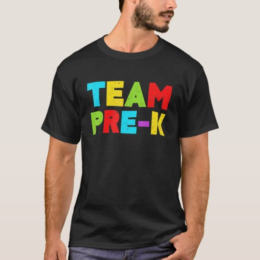 T-shirt Équipe Pré K Enseignant Retour À L'École (Devant)