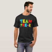 T-shirt Équipe Pré K Enseignant Retour À L'École (Devant entier)