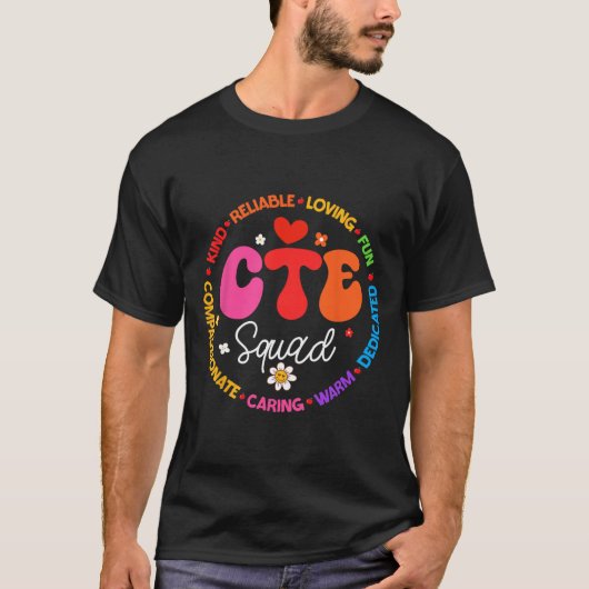 T-shirt Équipe Prof CTE Groovy Retour à l'école Enseignant (Devant)