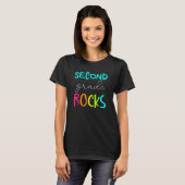 T-shirt Équipe Rocks de 2e année Enseignant de 2e année (Devant entier)