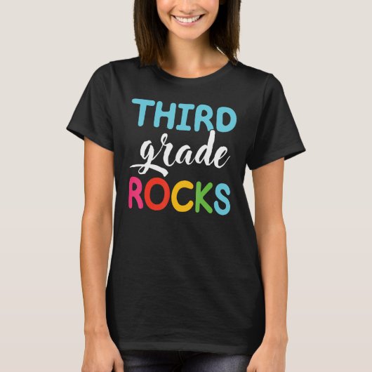 T-shirt Équipe Rocks de 3e année 3e année Enseignant 2 (Devant)