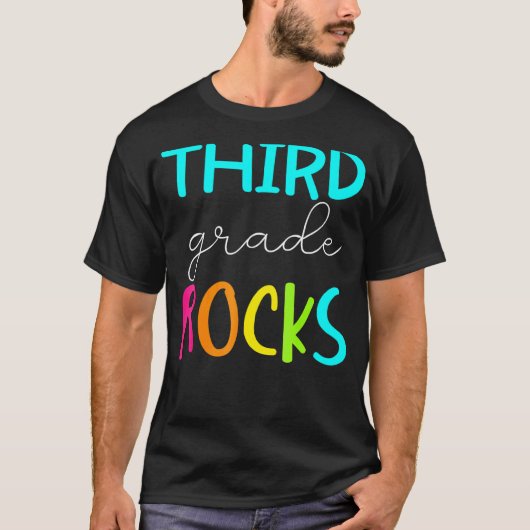 T-shirt Équipe Rocks de 3e année Enseignant de 3e année (Devant)