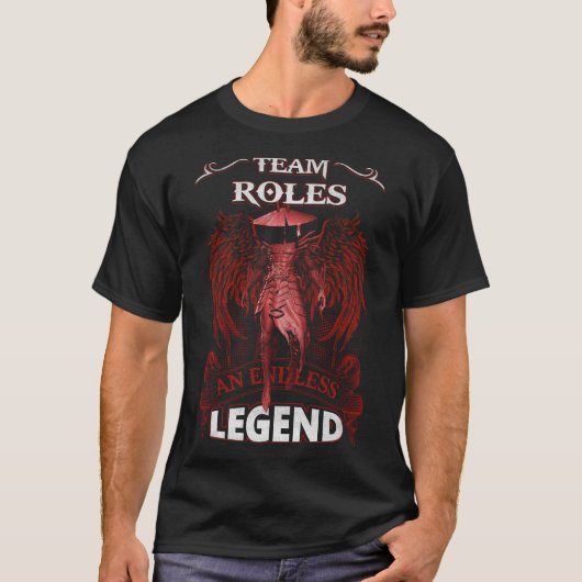T-shirt Équipe RÔLES - Une LÉGENDE sans fin (Devant)
