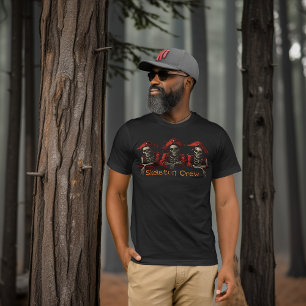 T-shirt Équipe rouge de squelette