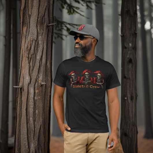T-shirt Équipe rouge de squelette