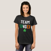 T-shirt Équipe Rouge mignonne St patrick Ginger (Devant entier)