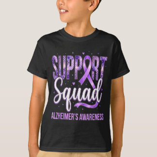 T-shirt Équipe ruban violet équipe de soutien maladie d'Al