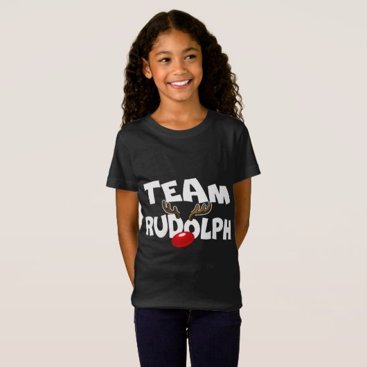 T-Shirt Équipe Rudolph Cute Christmas Reindeer Deer Lover (Devant entier)