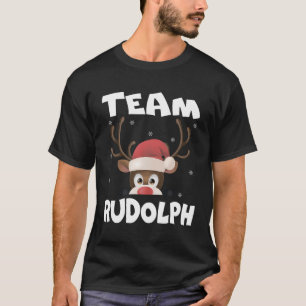 T-shirt Équipe Rudolph Funny Xmas Reindeer Deer Lover Don