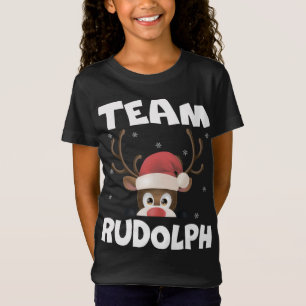 T-Shirt Équipe Rudolph Funny Xmas Reindeer Deer Lover Don