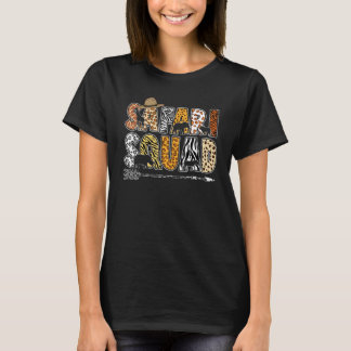 T-shirt Équipe Safari Afrique Animaux Peau Safari Équipe d