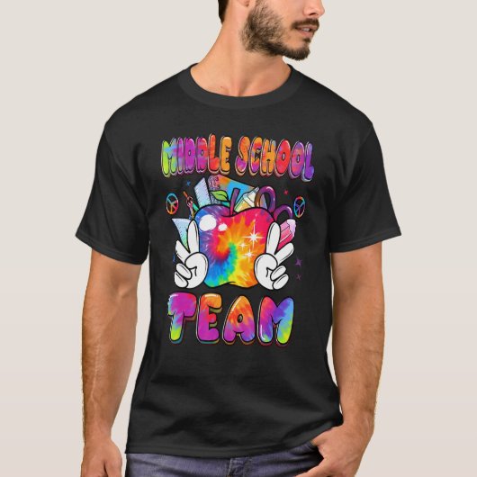 T-shirt Équipe Secondaire Tie Dye Retour À L'École (Devant)