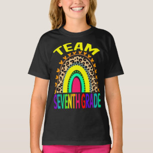 T-shirt Équipe Septième Classe Arc-En-Ciel Leopard Retour