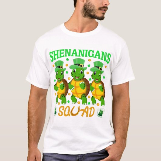 T-shirt Équipe Shenanigans St. Patrick Mignon Tortue (Devant)