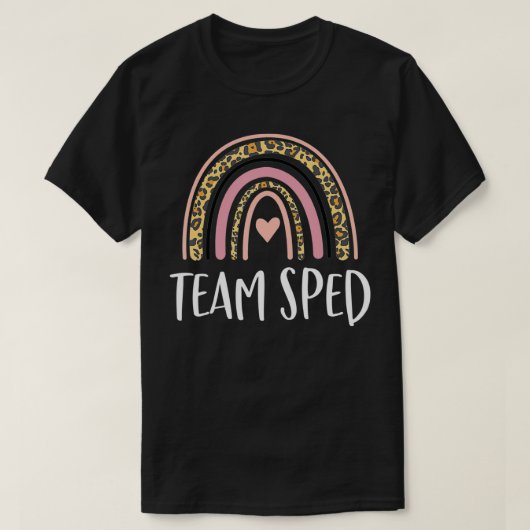 T-shirt Équipe SPED Enseignant Boho Rainbow Retour À L'Éco (Design devant)