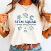 T-shirt Équipe STEM Code Construire Répéter pour les «Futu