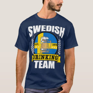 T-shirt Équipe suédoise de boisson Funny Suède Drapeau