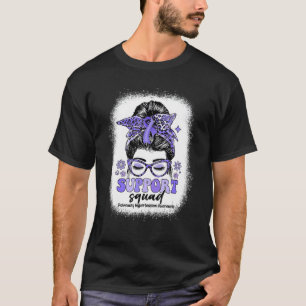 T-shirt Équipe super de soutien Messy Bun Pulmonary Hypert