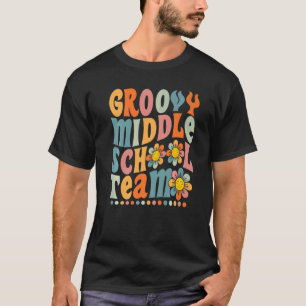 T-shirt Équipe super du collège Colorful Daisy retour vers