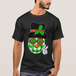 T-shirt Équipe super du visage de bonhomme de neige Père N