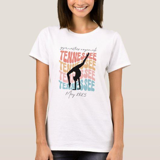 T-shirt Équipe Tennessee Gymnastique 2023 (Devant)